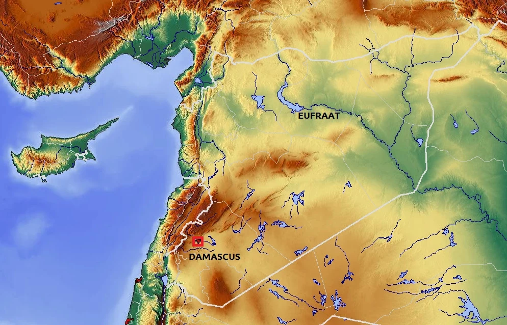 Kaart van Syrië