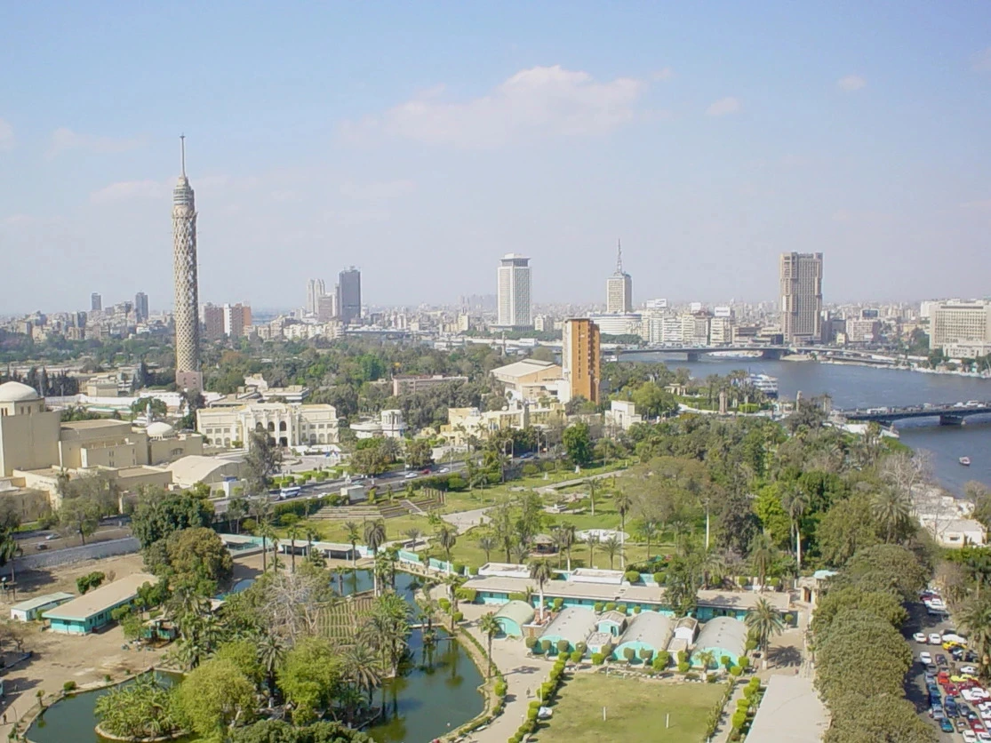 Overzicht van de Egyptische hoofdstad Caïro