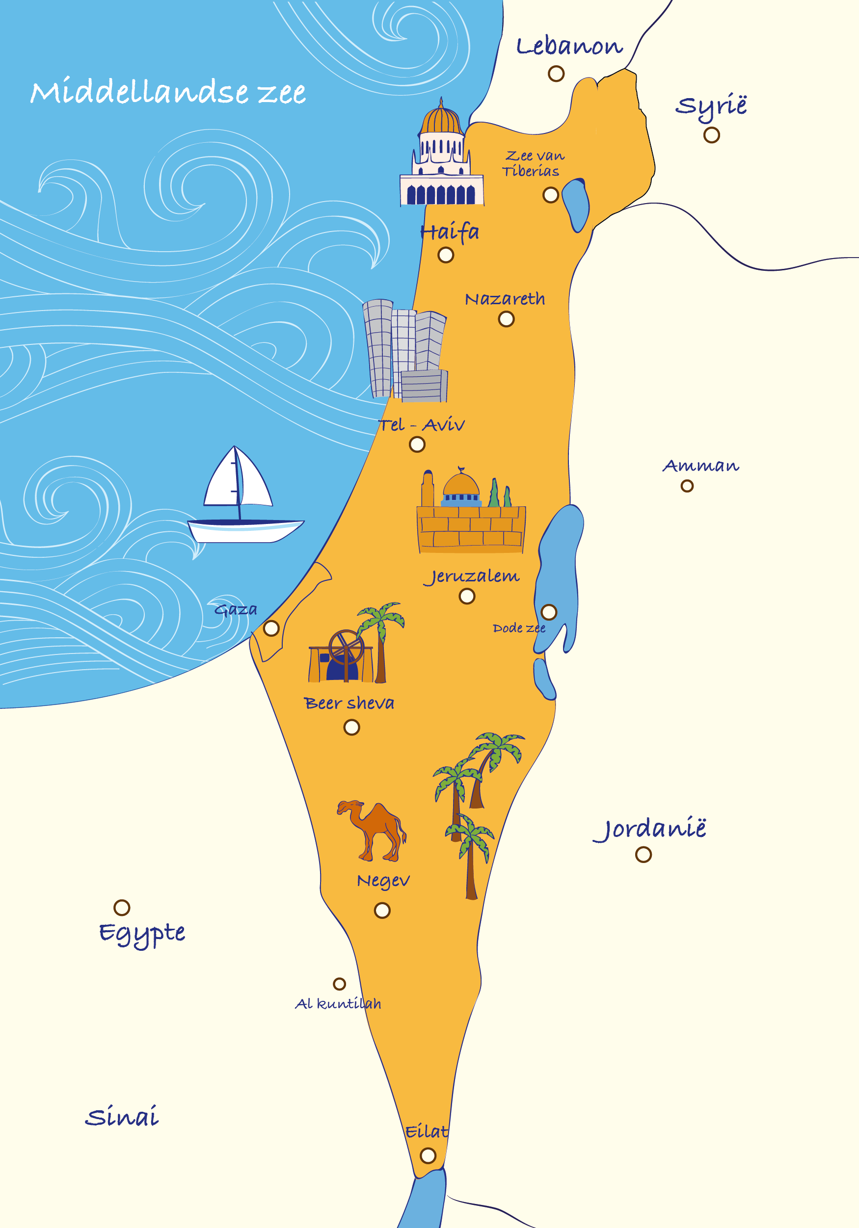 Kaart Israël